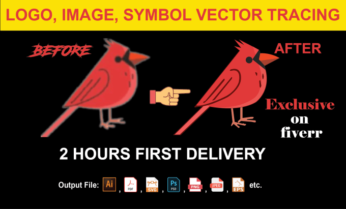 Bestseller - do image modified, vector tracing and logo vectorize quickly