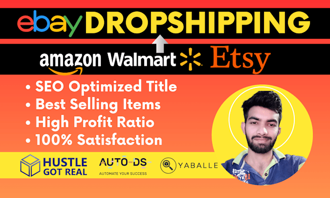 Gig Preview - Do amazon to ebay dropshipping top listings, product research