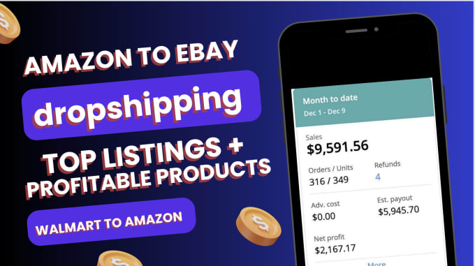 Gig Preview - Do amazon to ebay dropshipping