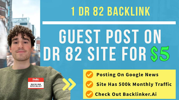 Gig Preview - Get you 1 DR 80 backlink for 5 dollars