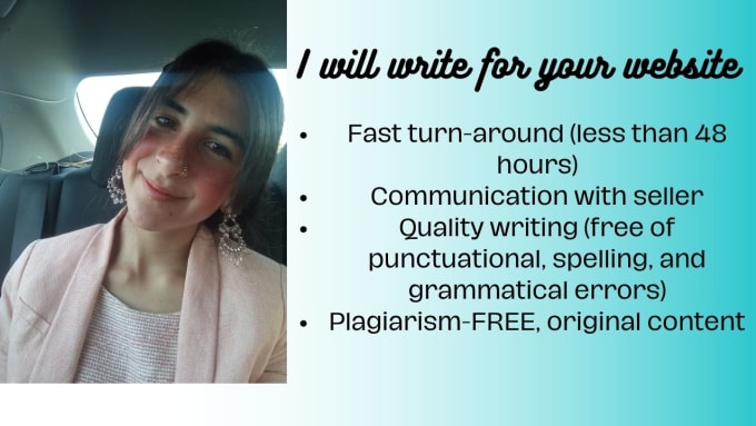 Gig Preview - Write for your blog or website