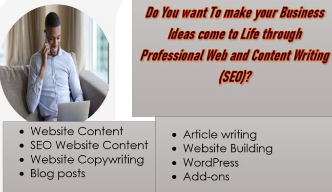 Gig Preview - Craft compelling website content, SEO, and  engaging website copy from 15usd