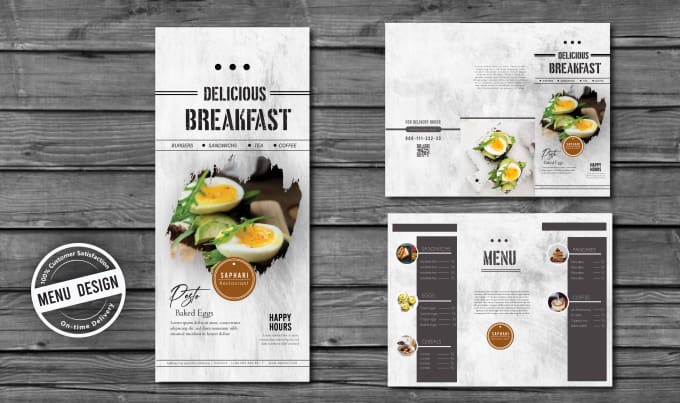 Gig Preview - Do creative restaurant food menu, digital menu and food flyer