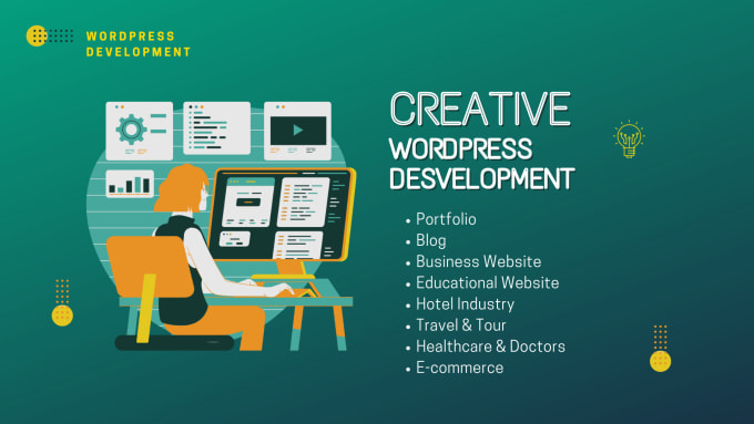 Gig Preview - Build modern and responsive wordpress website design