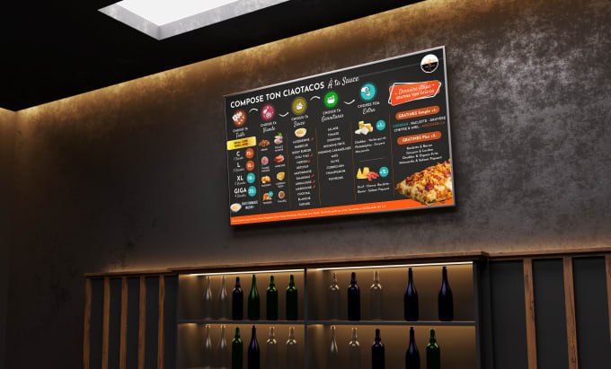 Gig Preview - Design a modern digital menu, digital menu board, or animated menu