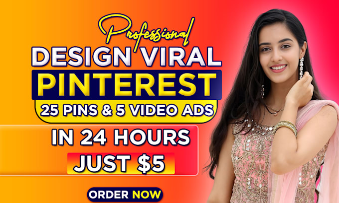 Gig Preview - Design viral pinterest pins creation and video ads