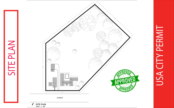 Gig Preview - Draw site plan with autocad 2d for USA city permit