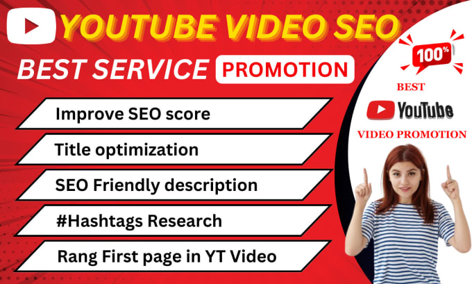 Gig Preview - Do top first page youtube videos and channel SEO to improve organic rank