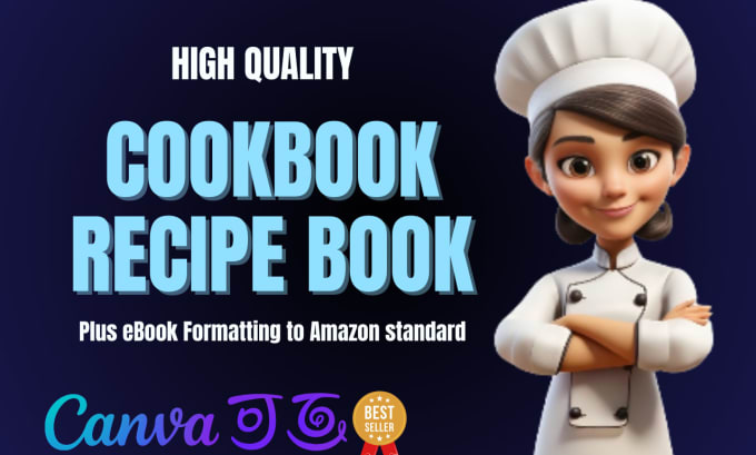 Gig Preview - Cookbook recipes writer, ebook writer, book formatting, book design, amazon kdp