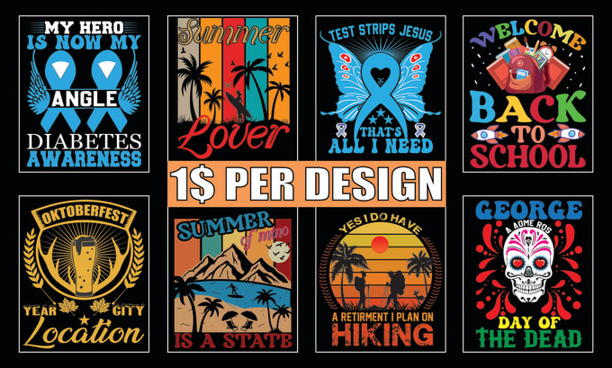 Gig Preview - Provide custom retro vintage bulk outdoor or trendy tshirt design