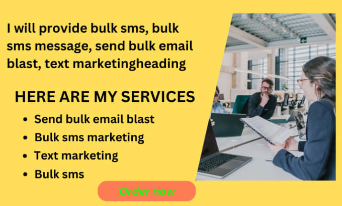 Gig Preview - Provide bulk sms, bulk sms messages, send bulk email blasts, text marketing