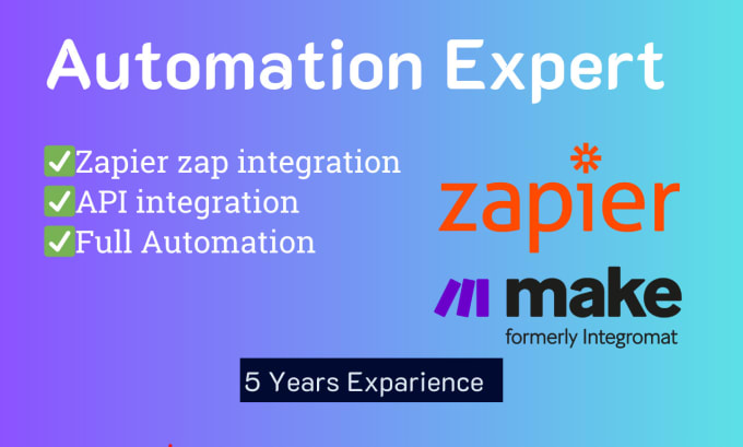 Gig Preview - Do zapier automation integromat integration pabbly connect api integration