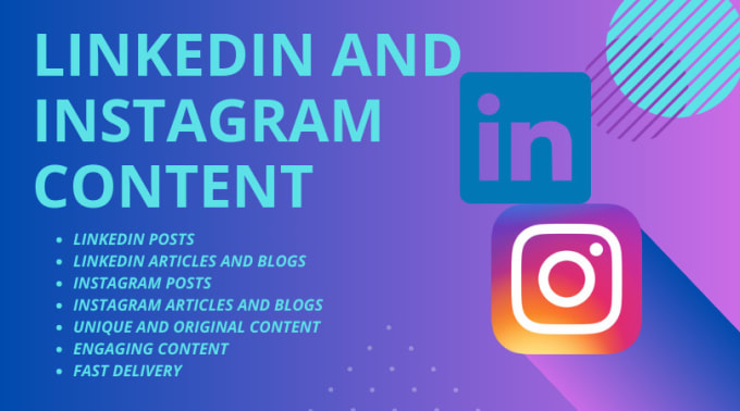 Gig Preview - Write engaging linkedin and instagram articles and blogs