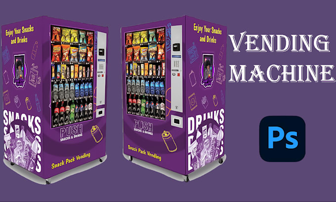 Gig Preview - Design a unique vending machine wrap