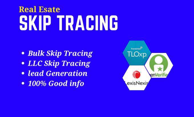 Gig Preview - Do skip tracing for real estate lead generation in USA