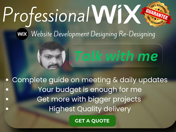 Gig Preview - Design redesign wix website wix website development