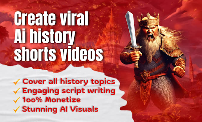 Gig Preview - Do viral faceless ai history youtube short videos