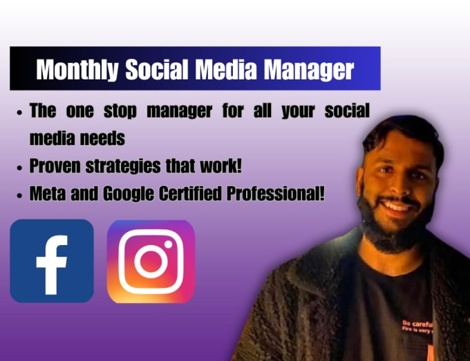 Gig Preview - Be your monthly social media and content manager