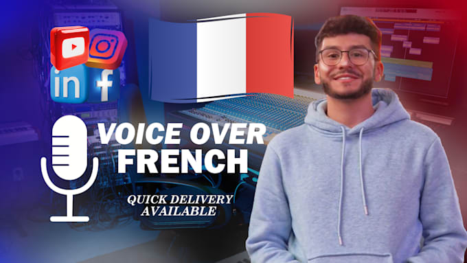 Gig Preview - Record a professional dynamic male french voice over