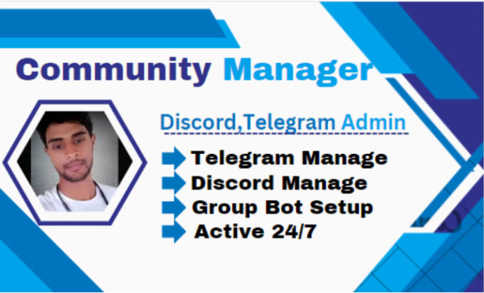 Gig Preview - Be your active telegram, discord community manager