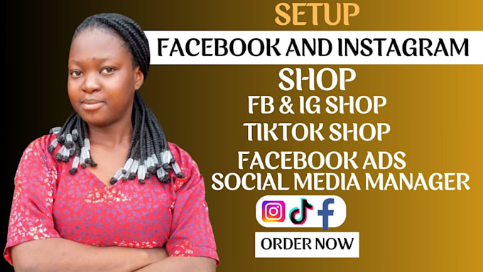 Gig Preview - Setup tiktok shop, facebook shop, instagram shop with shopify marketing sales