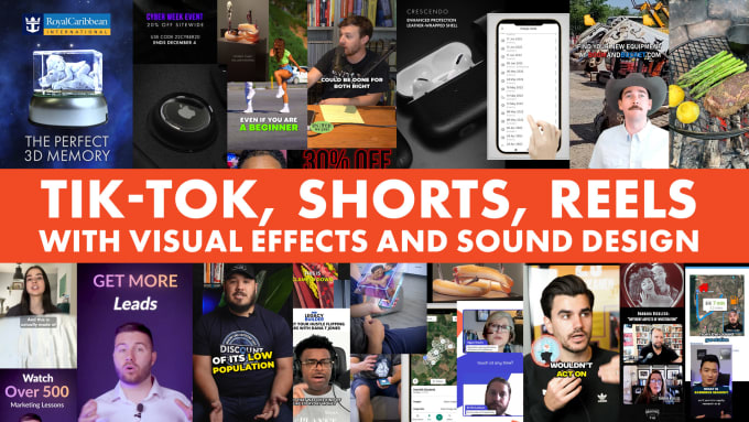 Gig Preview - Create tiktok, shorts, reels with visual effects and sound design