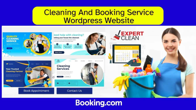 Gig Preview - Create cleaning and booking business wordpress website