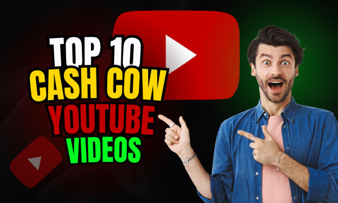 Bestseller - make top 10 faceless cash cow videos, cash cow video editing for youtube channel