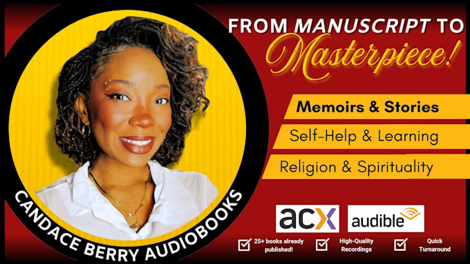 Gig Preview - Narrate your fiction audiobook for acx with depth and clarity