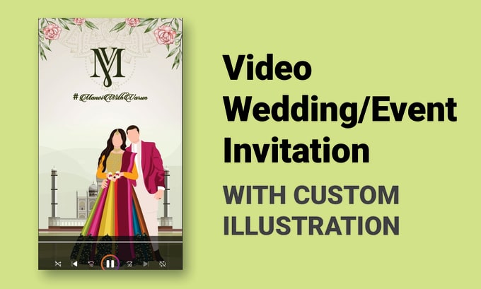 Gig Preview - Make illustrated wedding invitation videos