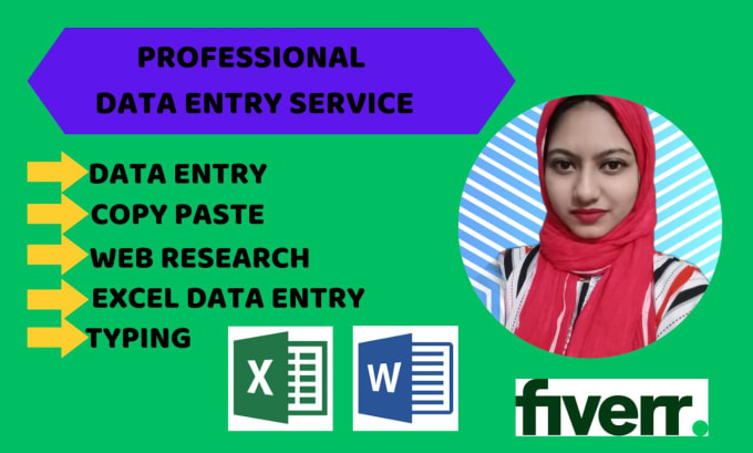 Bestseller - do data entry, web research, excel data entry, copy paste and typing