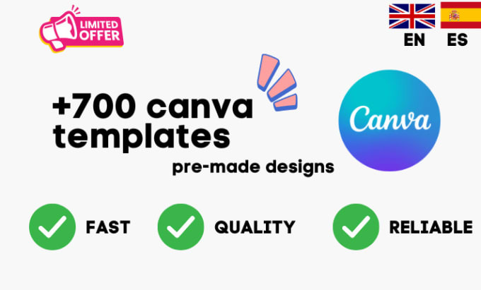 Gig Preview - Give you more than 700 pre designs canva templates