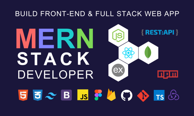 Gig Preview - Be your mern stack developer as reactjs and nodejs