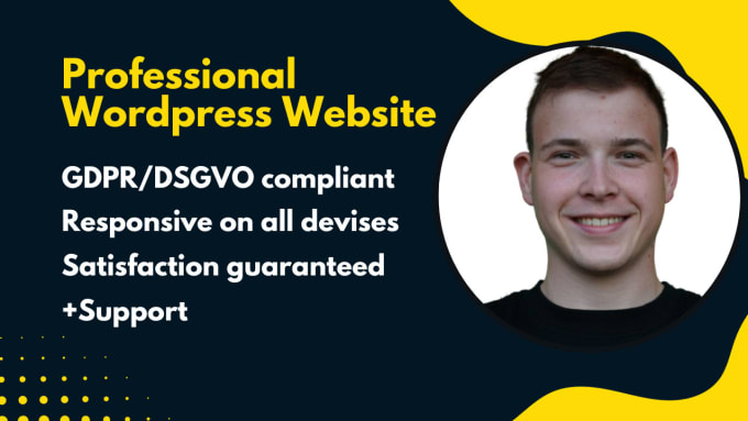 Gig Preview - Create your professional wordpress website gdpr compliant