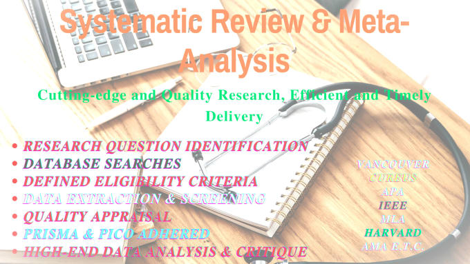 Gig Preview - Do case reports, meta analysis, systematic reviews, and manuscript writing