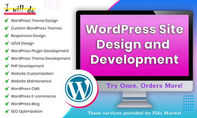 Gig Preview - Design and develop wordpress website or e commerce website