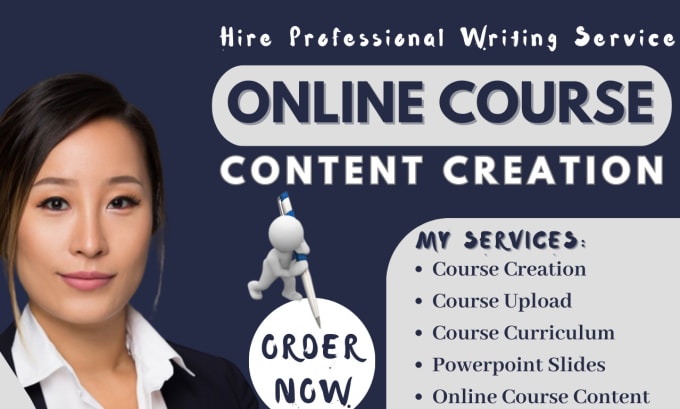 Gig Preview - Do course content, course development, online course, course website creation