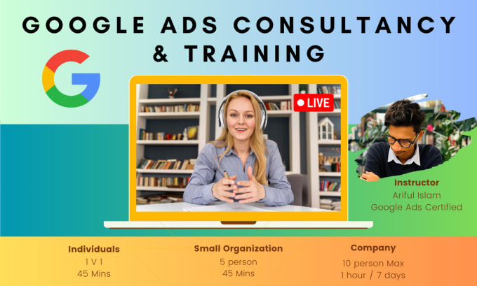 Gig Preview - Provide you professional google ads consultation and training