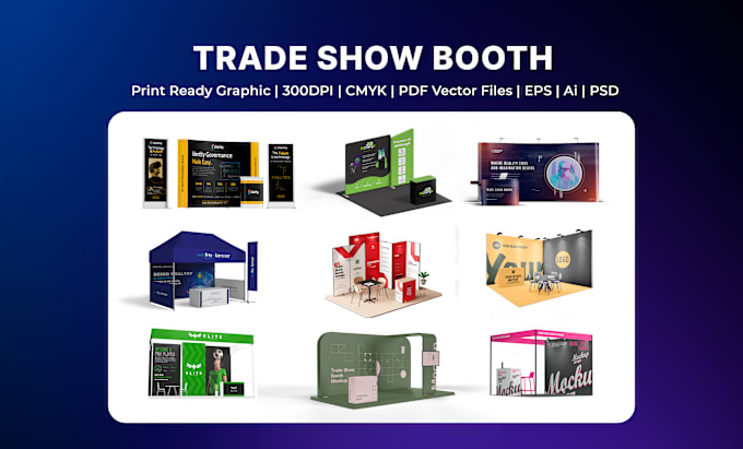 Gig Preview - Create printable trade show booth, backdrop for exhibition, banner, vector files