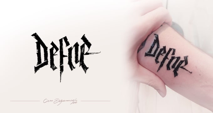 Gig Preview - Do lettering text writing script tattoo design