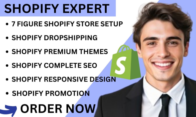 Gig Preview - Build shopify store shopify dropshipping shopify print on demand shopify website