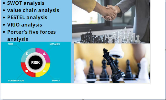 Gig Preview - Do swot pestel porters 5 forces vrio bcg matrix essays reports on any company