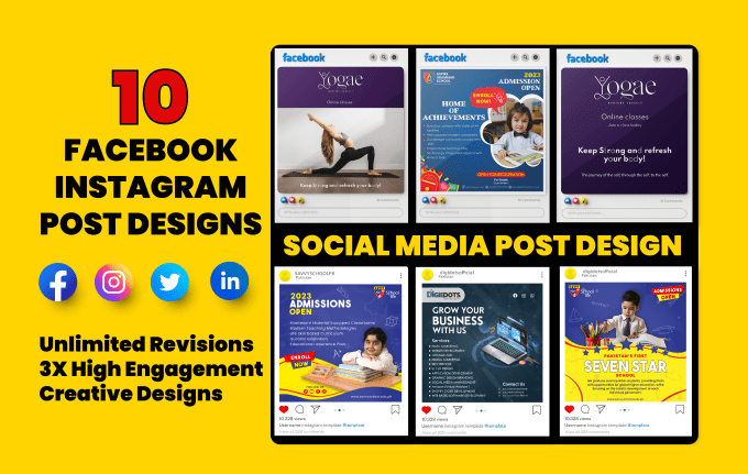 Gig Preview - Create 10 attractive facebook and instagram post design