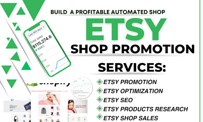 Gig Preview - Promote etsy shop, etsy marketing to boost etsy shop traffic, etsy shop sales