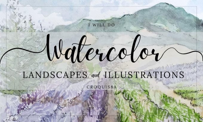 Gig Preview - Paint a watercolor landscape illustration for book projects