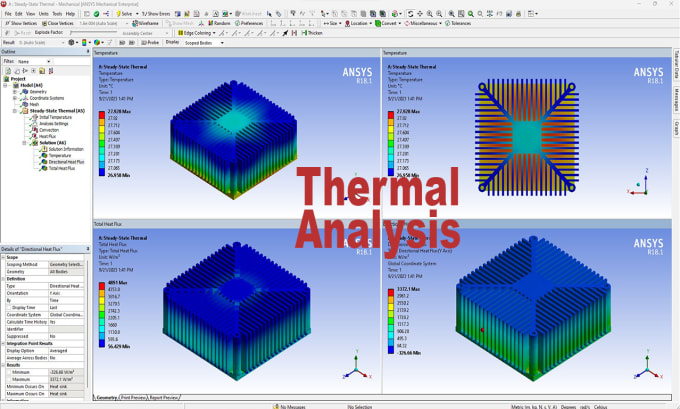 Gig Preview - Do finite element analysis fea and thermal simulation