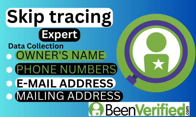 Gig Preview - Skip trace property owners email, numbers, address using beenverified