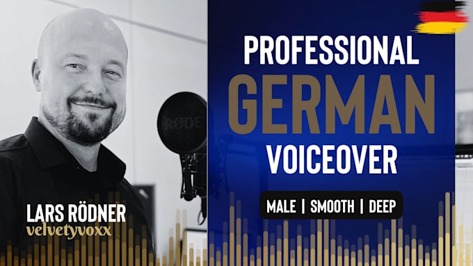 Gig Preview - Produce a professional male german voiceover in top quality