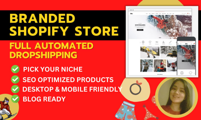 Gig Preview - Build branded shopify store, set up complete shopify website