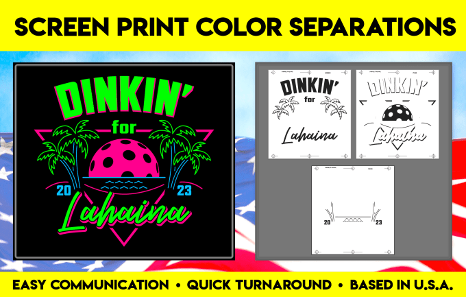 Gig Preview - Provide color separations for screen printing with vector file for tshirt design